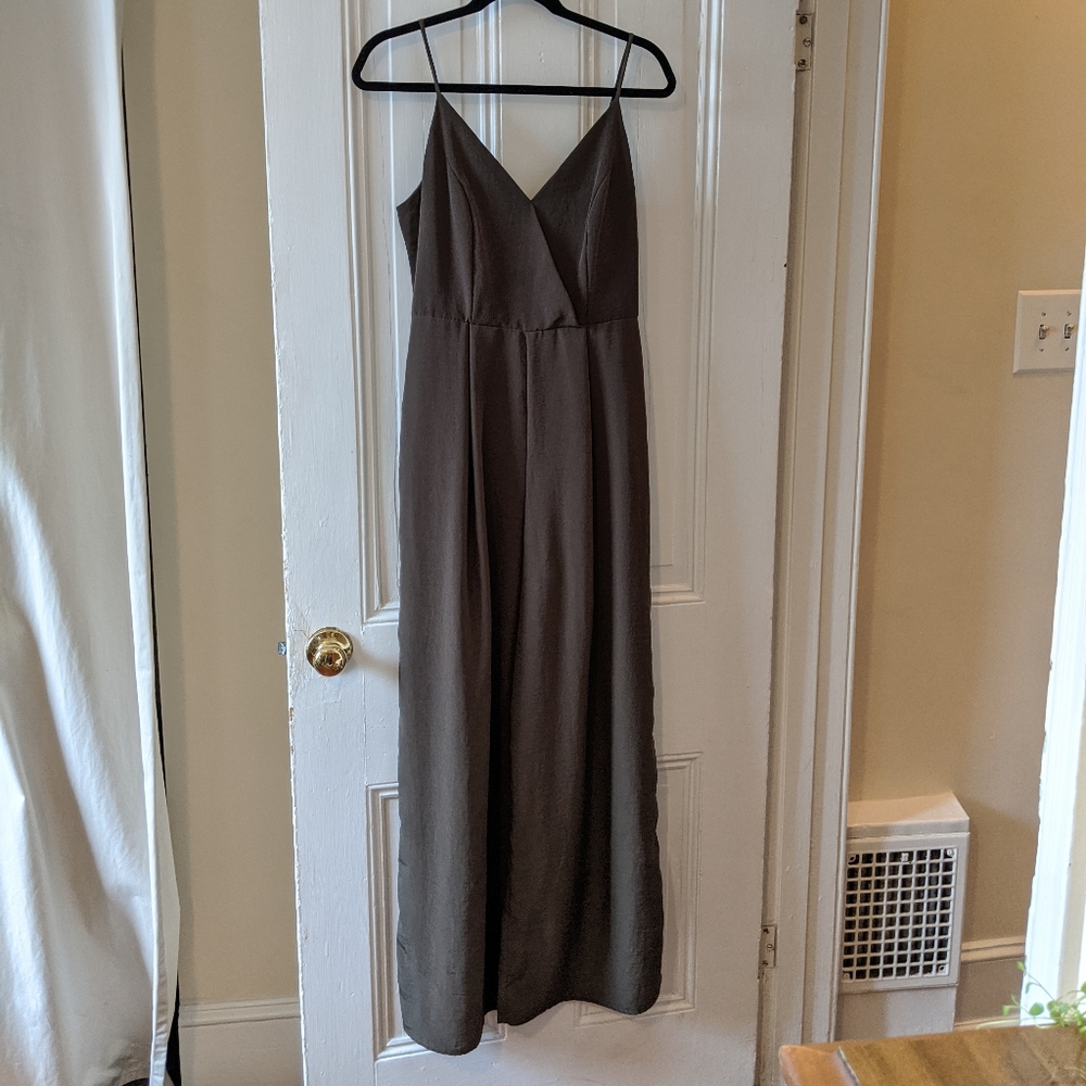 Olive wide leg jumpsuit